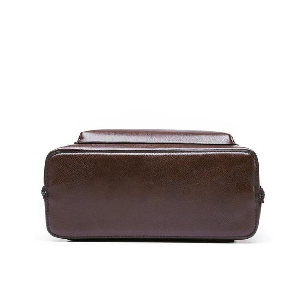 Sac à Dos Femme en Cuir Vegan — Classique avec Double Fermeture Éclair