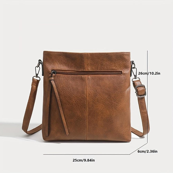 Sac Bandoulière Femme en Cuir Rétro — Lena | Design Carré