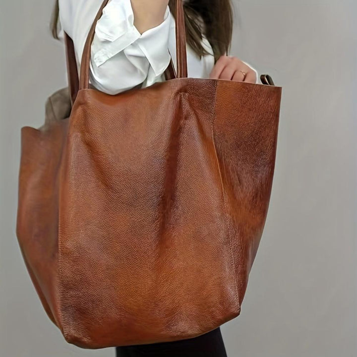 Sac Cabas Femme en Cuir Grande Capacité — Renee | Douceur Rétro