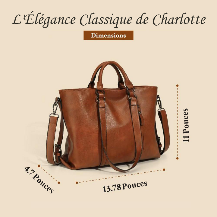 Sac Cabas Femme en Cuir Vintage — Charlotte | Élégance Classique