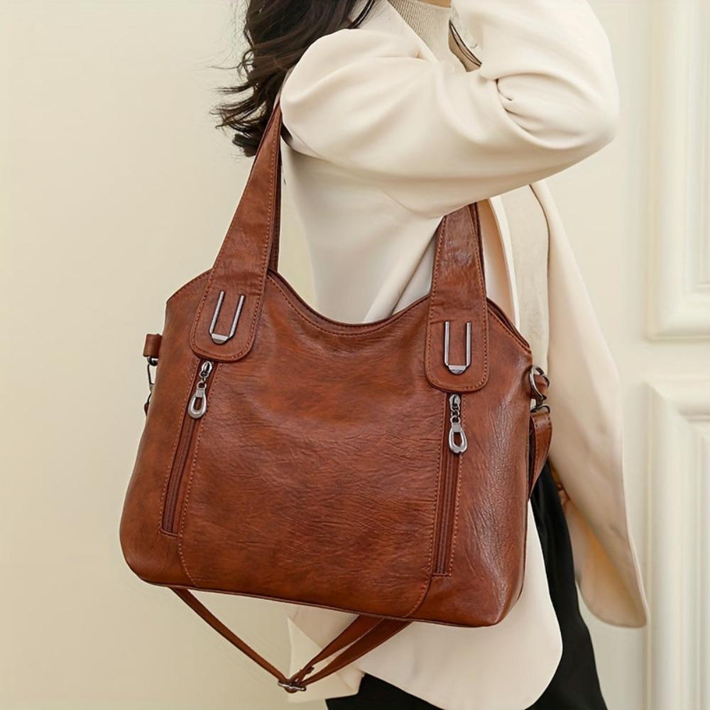 Sac à Épaule Femme en Cuir Rétro — Emma | Style Vintage