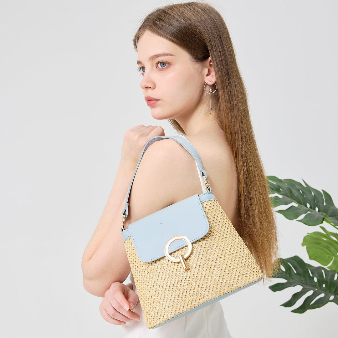 Sac Seau Femme en Paille Tressée — Théa | Été Bohème