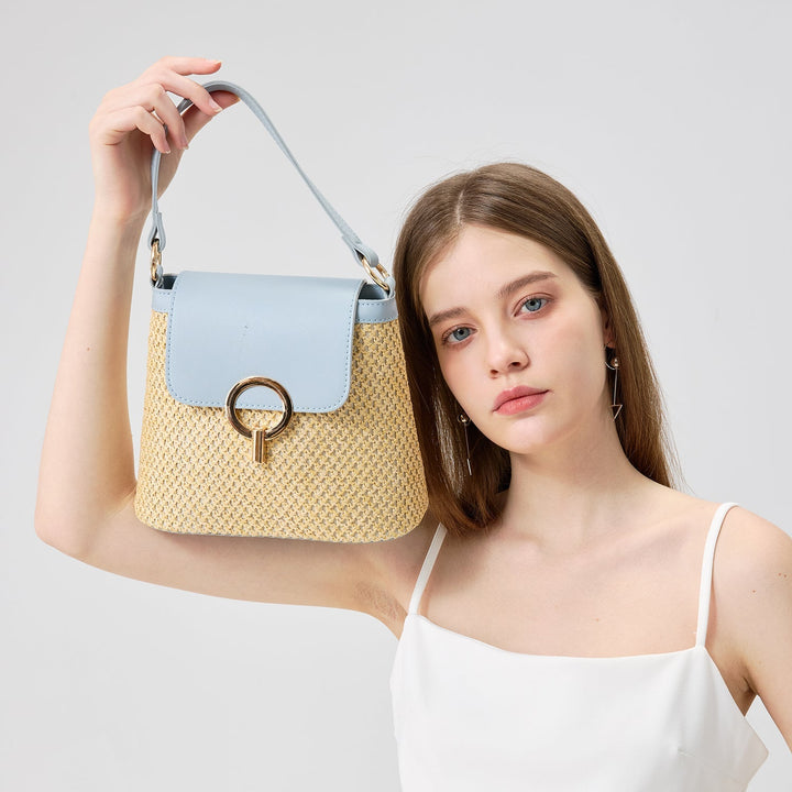 Sac Seau Femme en Paille Tressée — Théa | Été Bohème