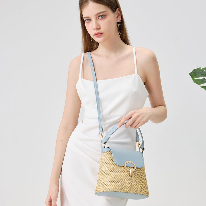 Sac Seau Femme en Paille Tressée — Théa | Été Bohème