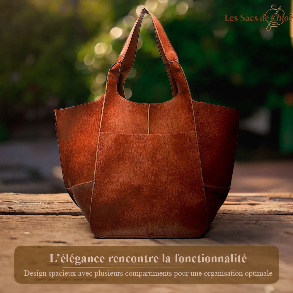 Sac Cabas Femme en Cuir Vintage — Laura | Attrait Intemporel