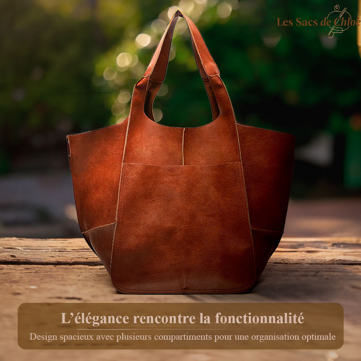 Sac Cabas Femme en Cuir Vintage — Laura | Attrait Intemporel