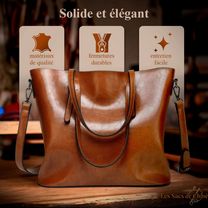 Sac à Épaule Femme en Cuir Vintage — Nicole | Élégance Intemporelle