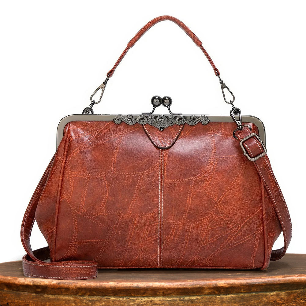 Sac à Épaule Femme en Cuir Vintage — Johanna | Charme Classique