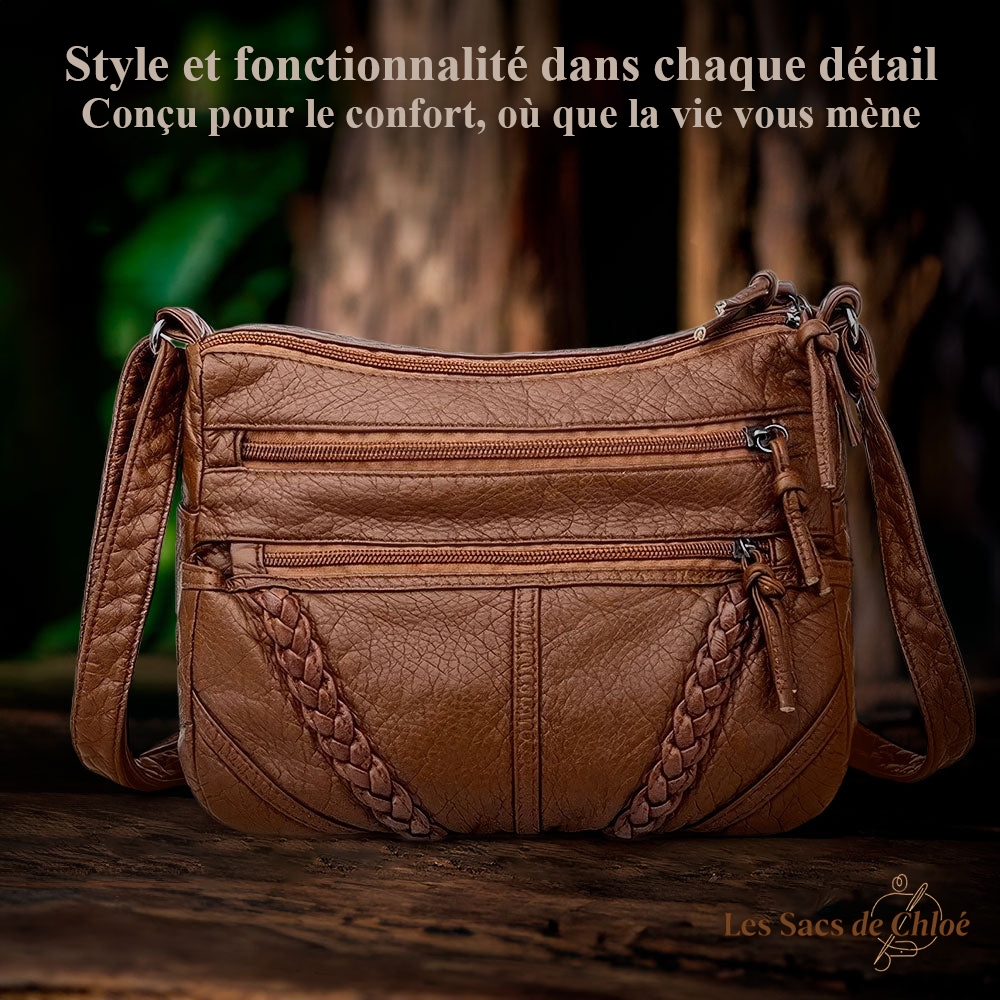 Sac Bandoulière Femme en Cuir — Sophia | Harmonie Classique