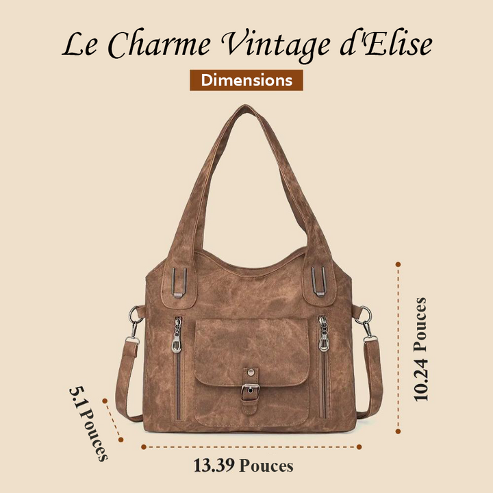 Sac à Épaule Femme en Cuir Vintage — Elise | Charme Rétro