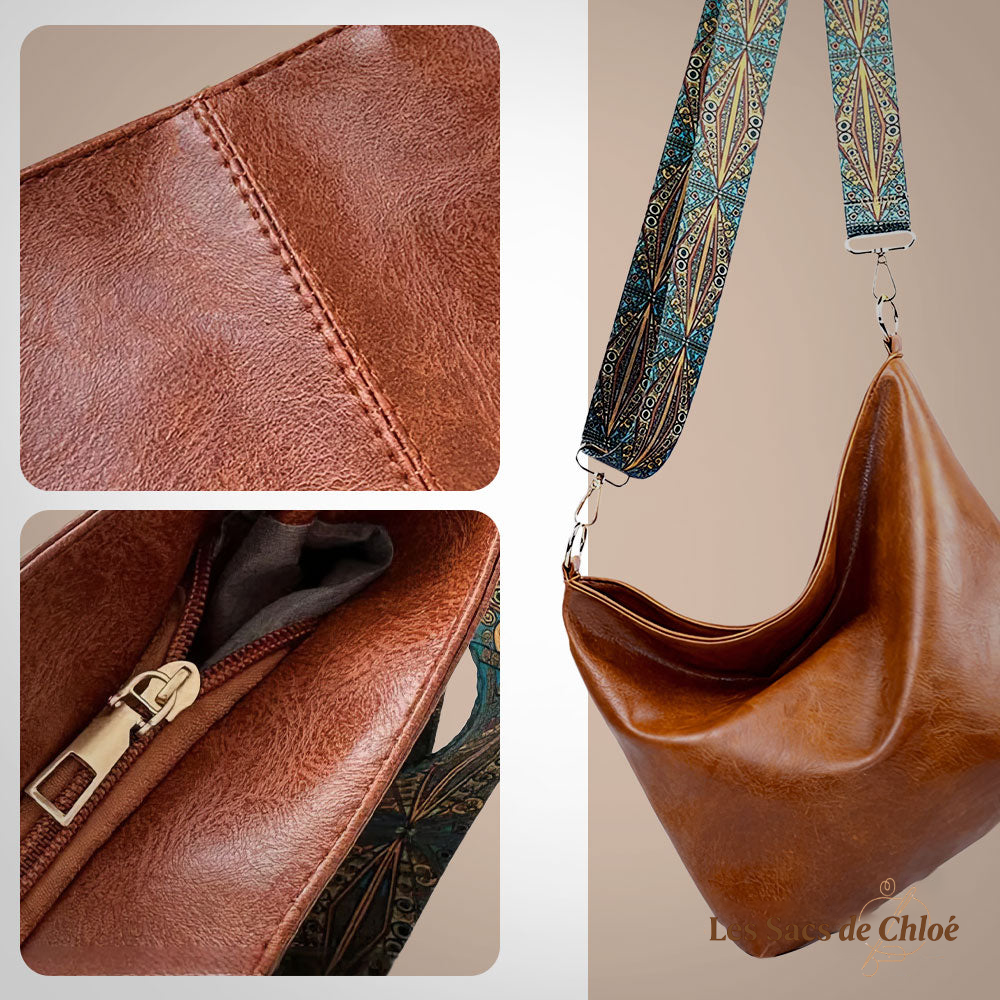 Sac Bandoulière Femme en Cuir Vintage — Chelsey | Charme Rétro