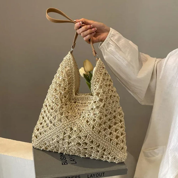 Sac à Épaule Femme en Paille — Yuna | Sac Plage Tendance