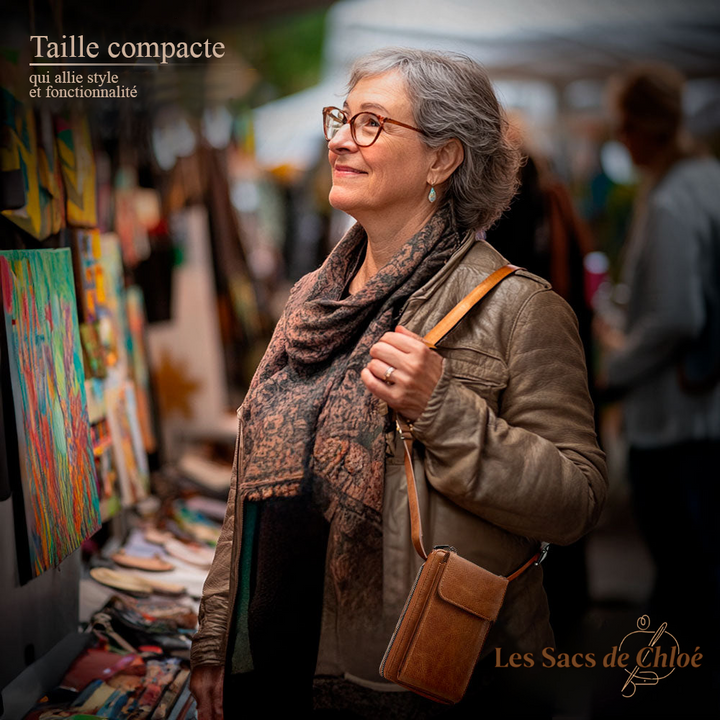 Petit Sac à Main Bandoulière Femme en Cuir — Nicole | Compact Chic