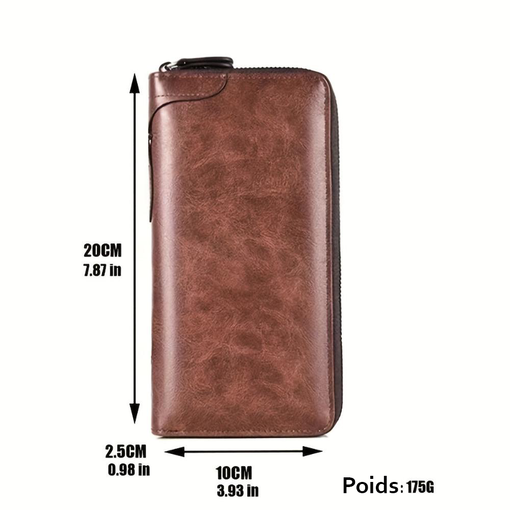 Portefeuille Homme en Cuir RFID Zippé — Holden | Sécurité & Style