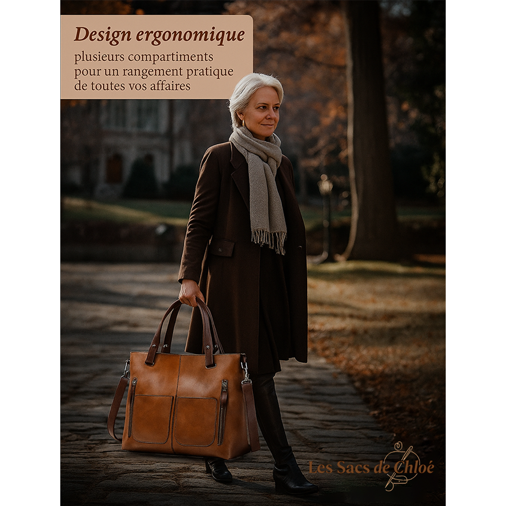 Sac à Épaule Femme en Cuir Véritable — Ilse | Élégance Intemporelle