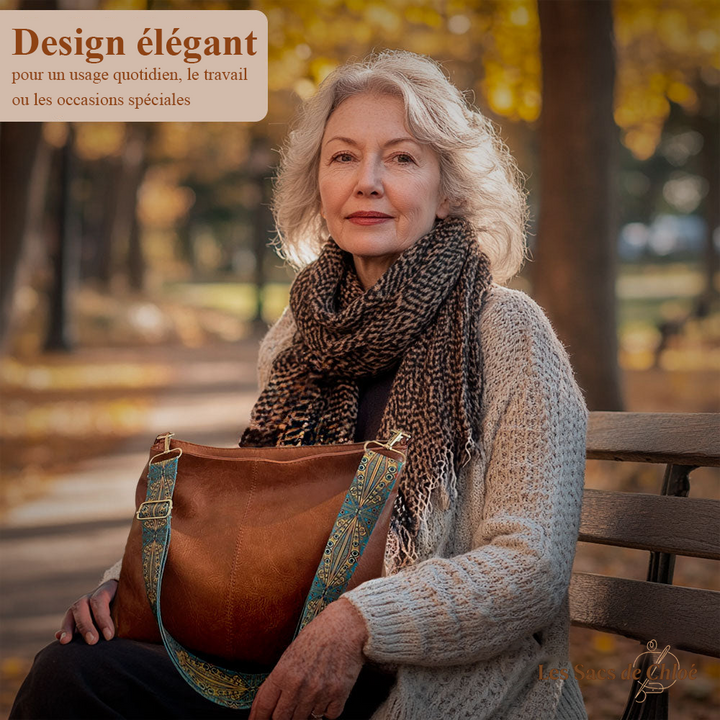 Sac Bandoulière Femme en Cuir Vintage — Chelsey | Charme Rétro