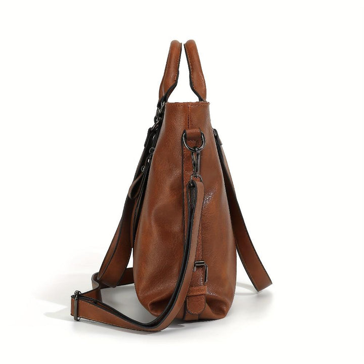 Sac Cabas Femme en Cuir Vintage — Charlotte | Élégance Classique