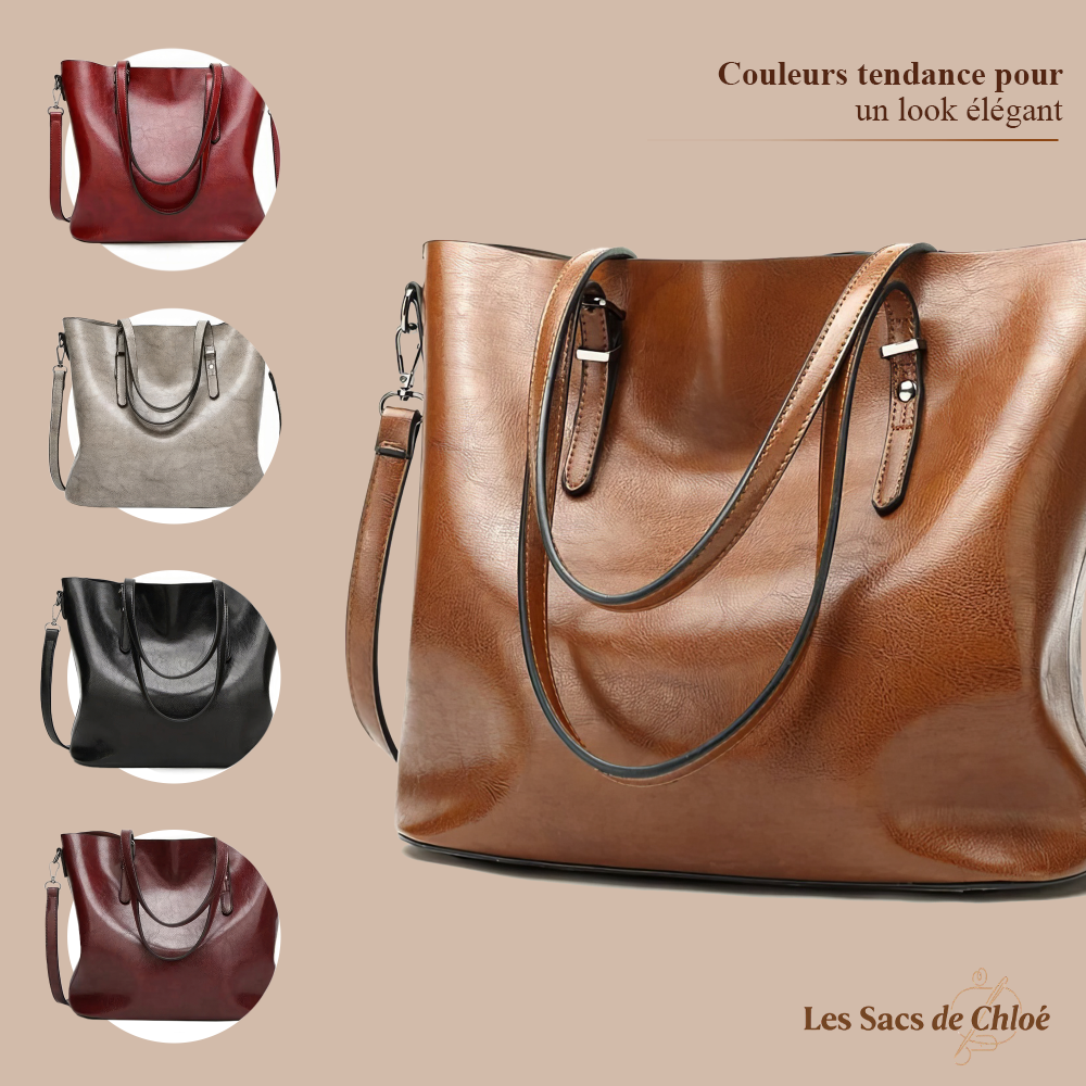 Sac à Épaule Femme en Cuir Vintage — Nicole | Élégance Intemporelle