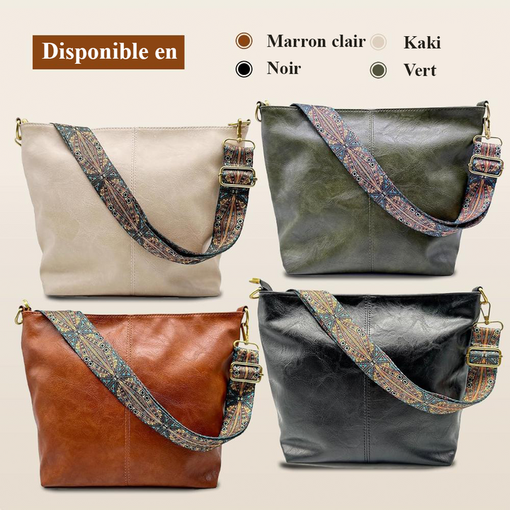 Sac Bandoulière Femme en Cuir Vintage — Chelsey | Charme Rétro