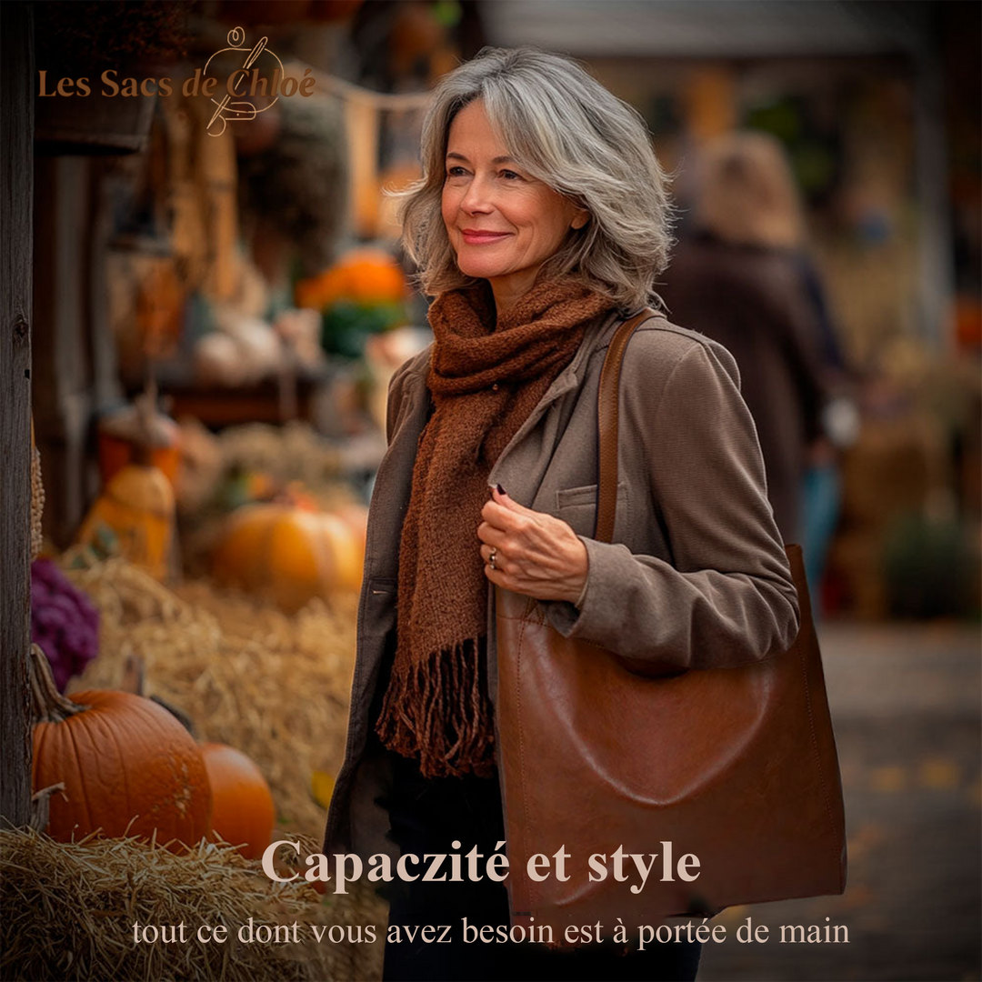 Sac Cabas Femme en Cuir — Lorena | Chic Moderne