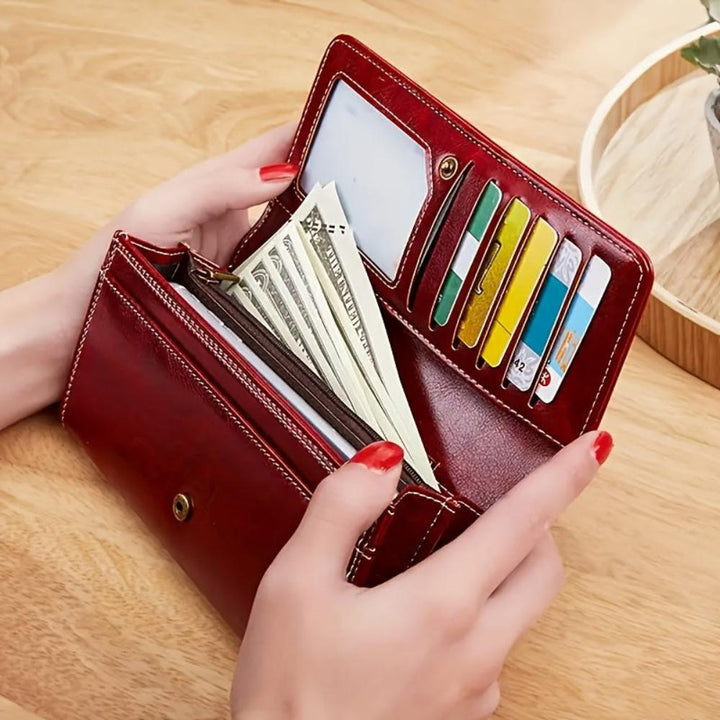Portefeuille Femme en Cuir Bifold — Eva | Tendance