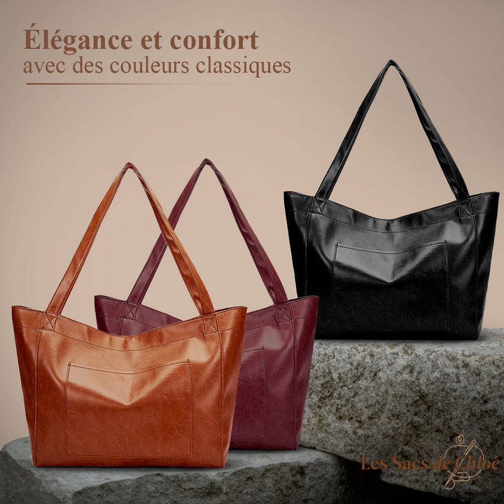 Sac à Épaule Femme en Cuir Vintage — Aurora | Charme Étoilé
