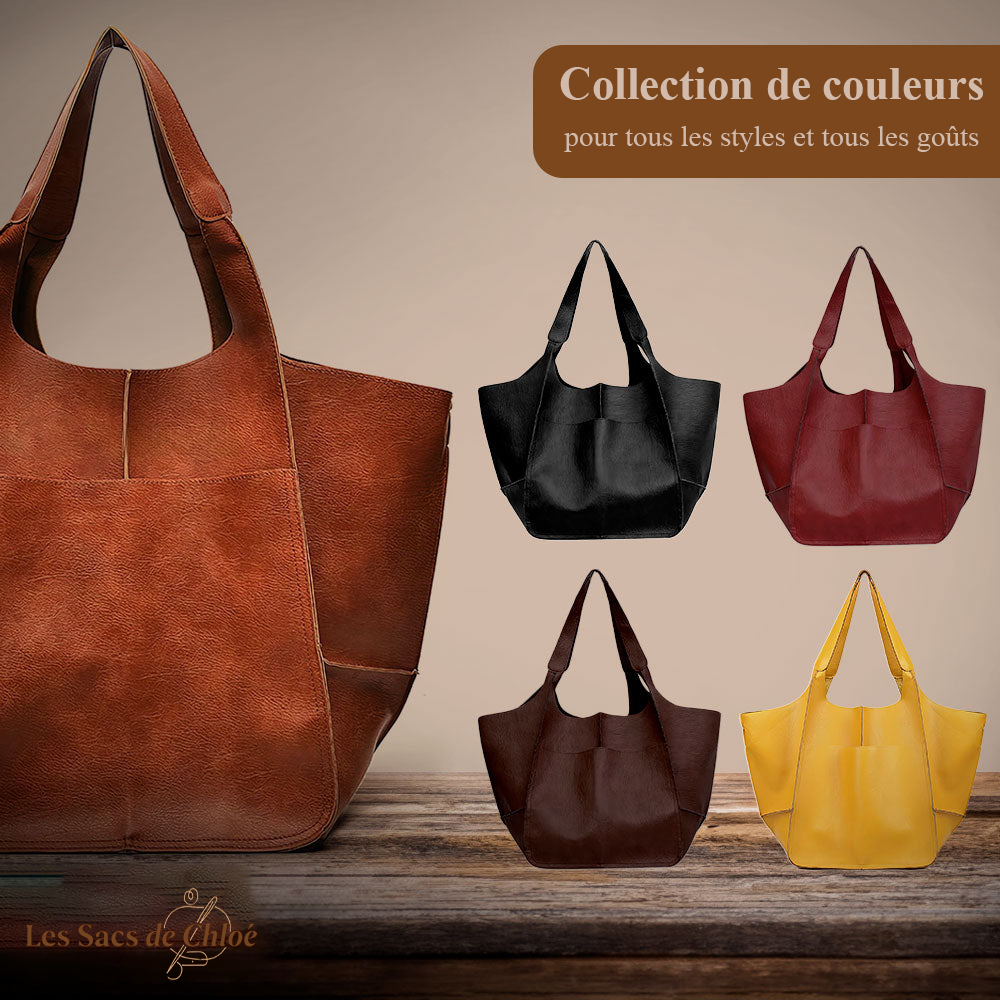 Sac Cabas Femme en Cuir Vintage — Laura | Attrait Intemporel