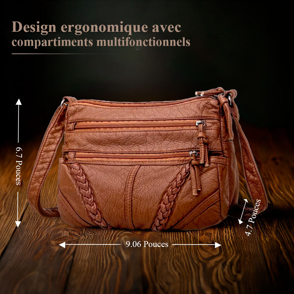 Sac Bandoulière Femme en Cuir — Sophia | Harmonie Classique