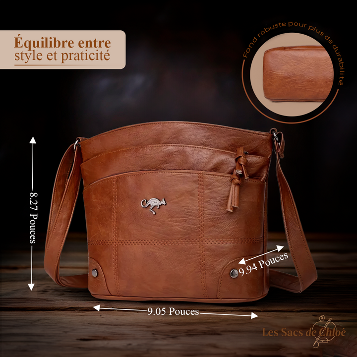 Sac Bandoulière Femme en Cuir — Alina | Design Signature