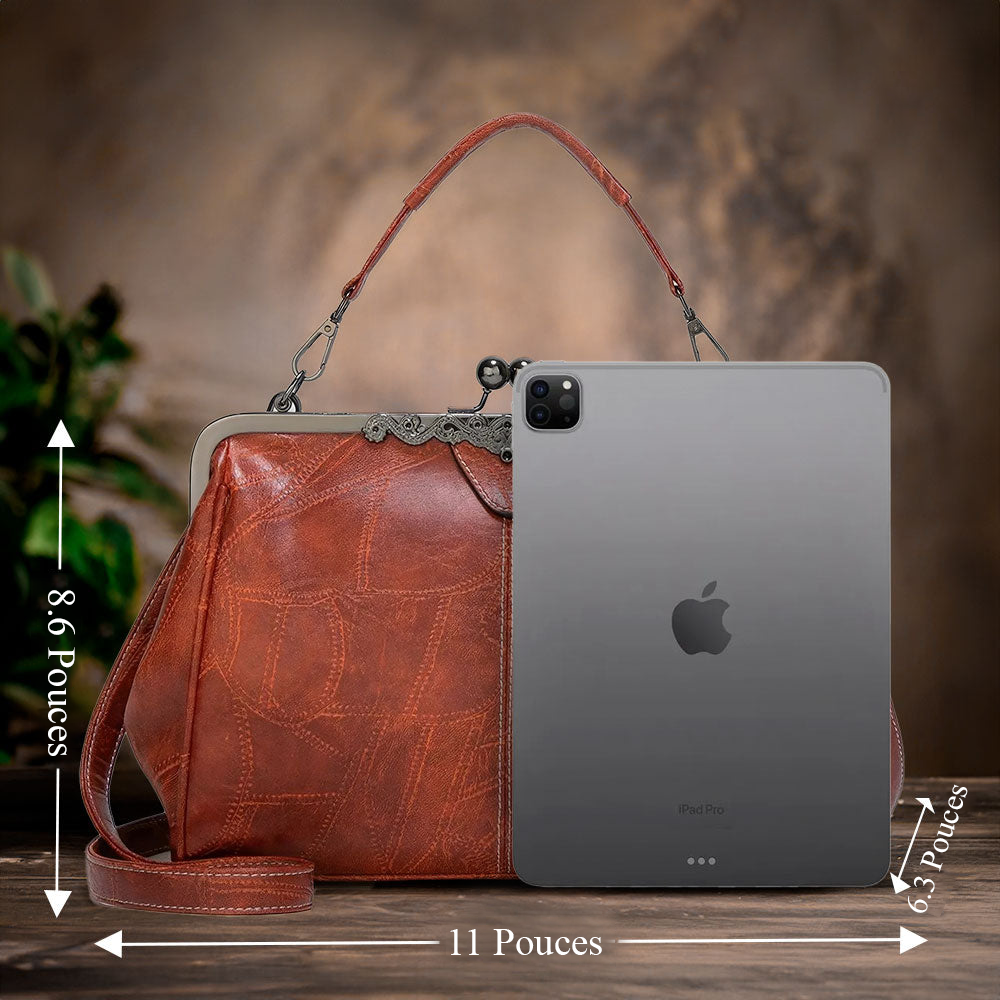 Sac à Épaule Femme en Cuir Vintage — Johanna | Charme Classique