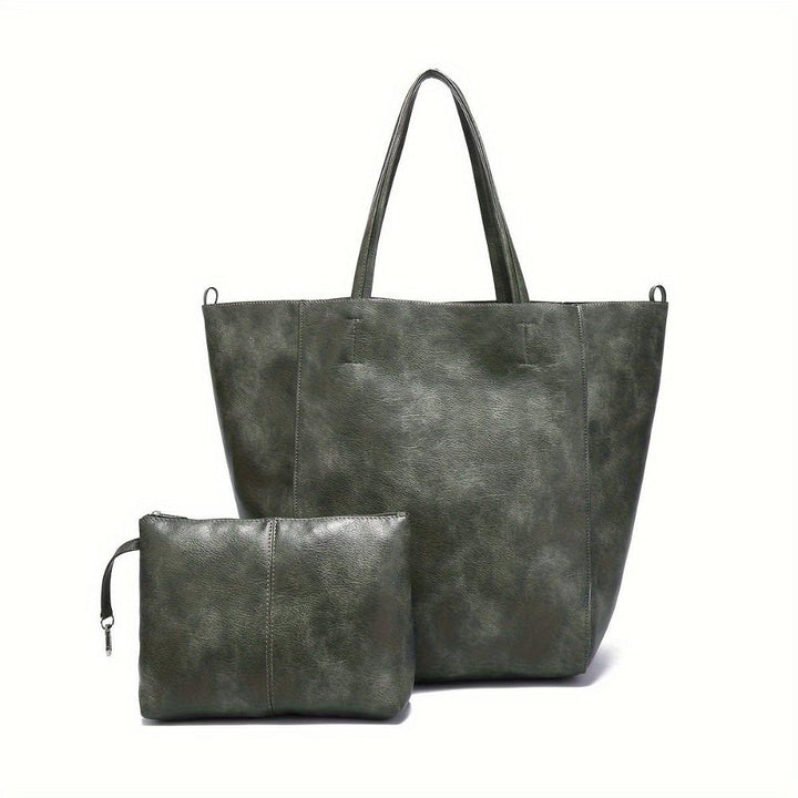 Sac Cabas Femme en Cuir Grande Capacité — Renee | Douceur Rétro