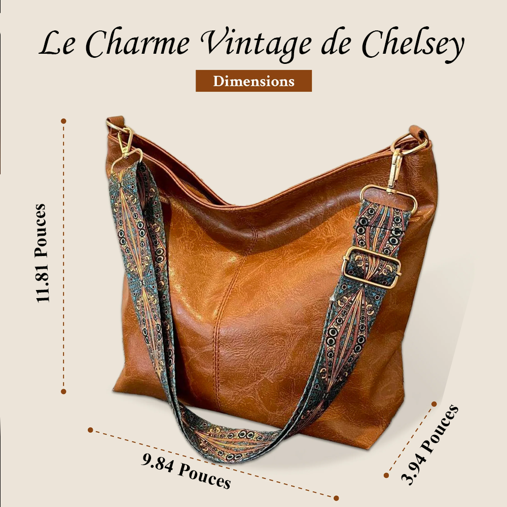 Sac Bandoulière Femme en Cuir Vintage — Chelsey | Charme Rétro