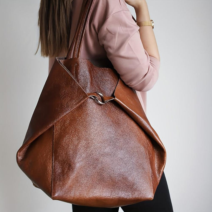 Sac Cabas Femme en Cuir Grande Capacité — Renee | Douceur Rétro