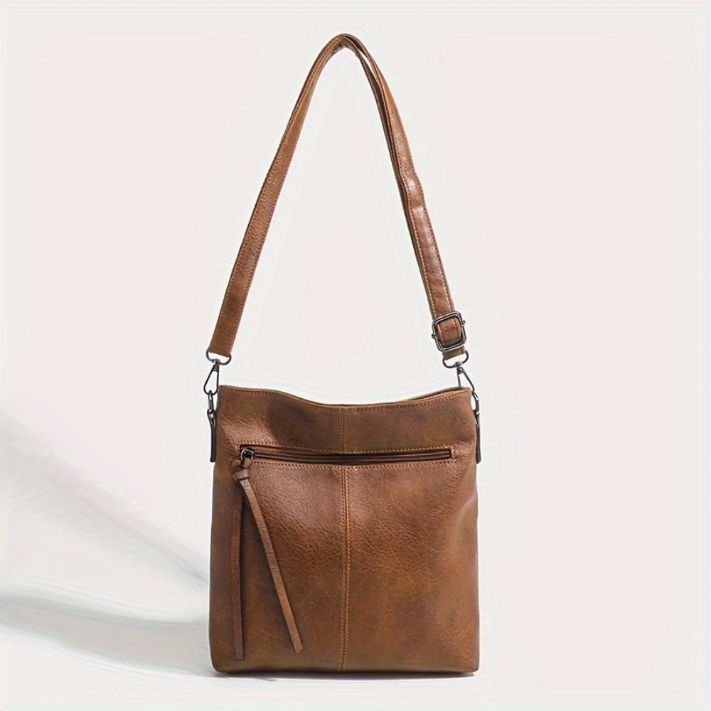 Sac Bandoulière Femme en Cuir Rétro — Lena | Design Carré