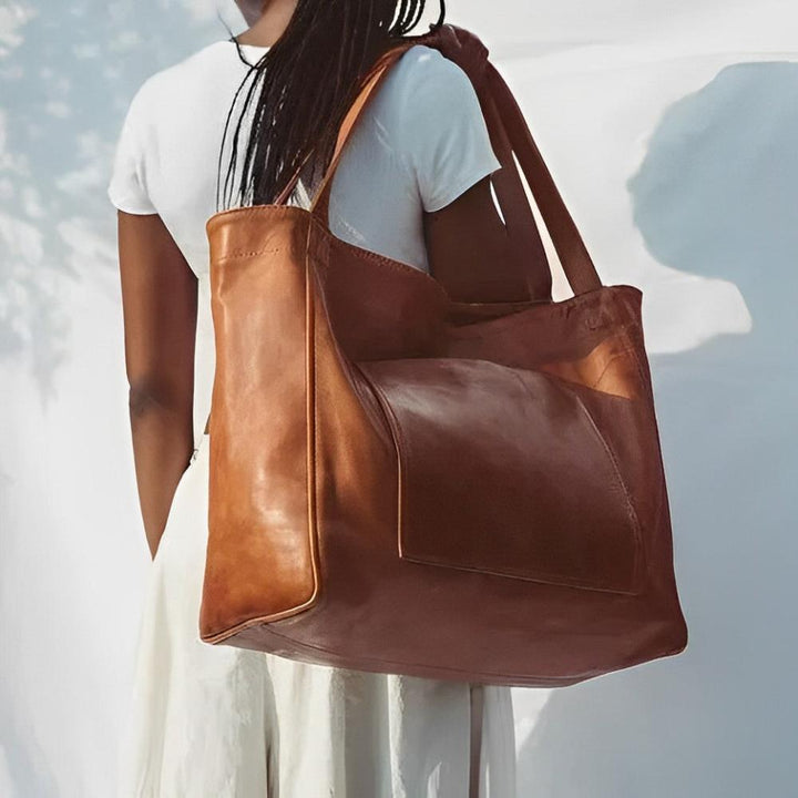 Sac à Épaule Femme en Cuir Vintage — Aurora | Charme Étoilé