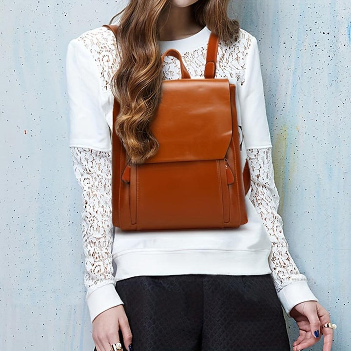 Sac à Dos Femme en Cuir Vintage Matelassé — Clara | Style Rétro