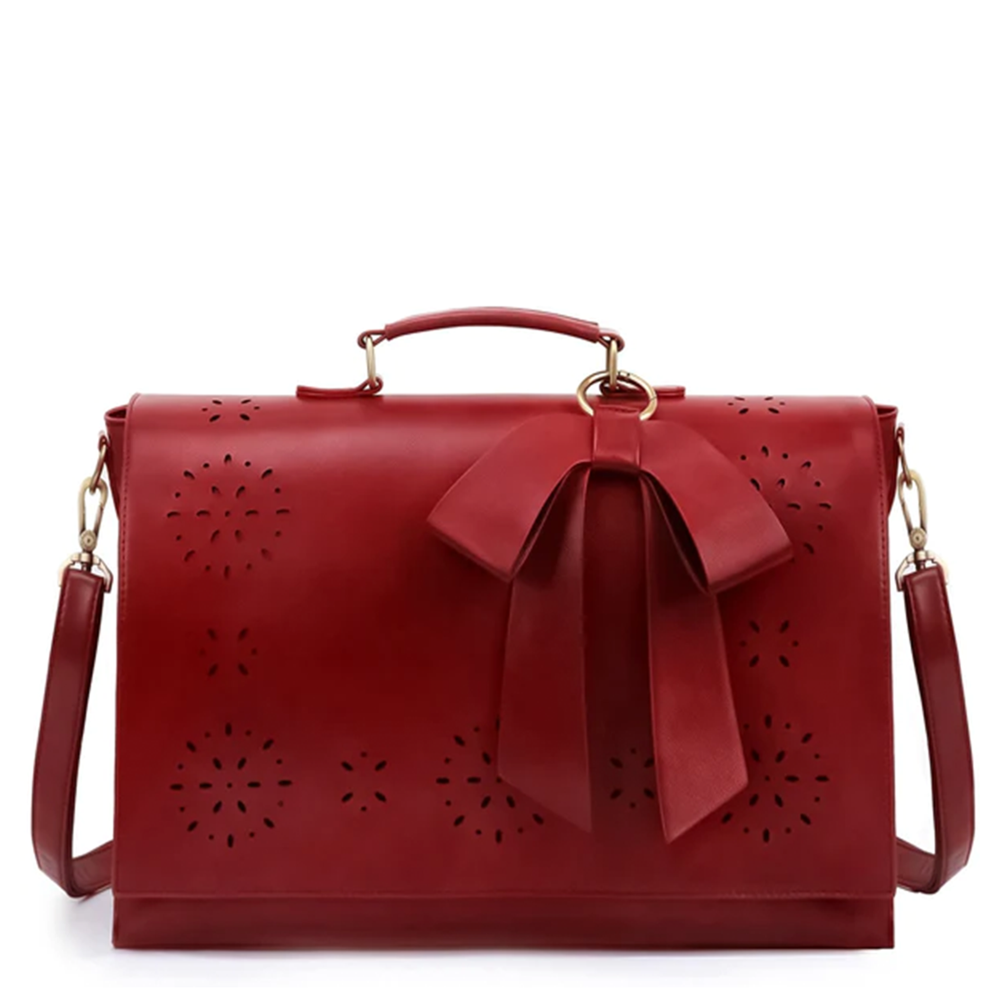 Sac à Épaule Femme en Cuir Chic — Nœud Papillon Élégant