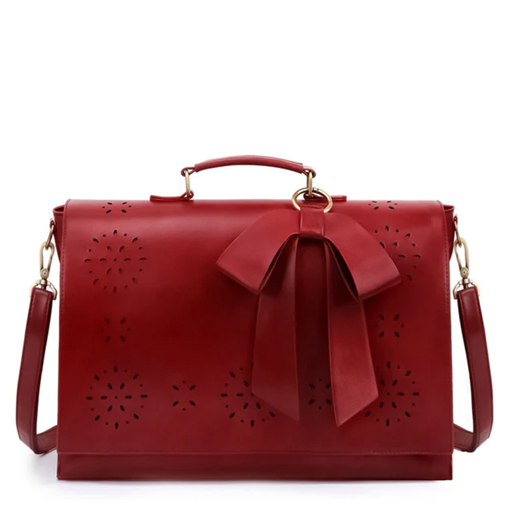 Sac à Épaule Femme en Cuir Chic — Nœud Papillon Élégant