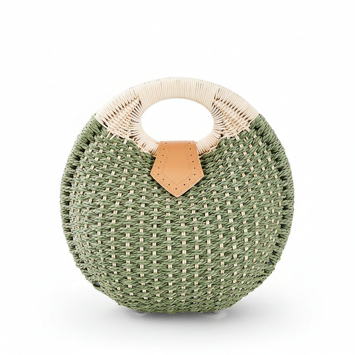 Panier Femme Tressé à la Main — Artémis | Sac Plage Naturel