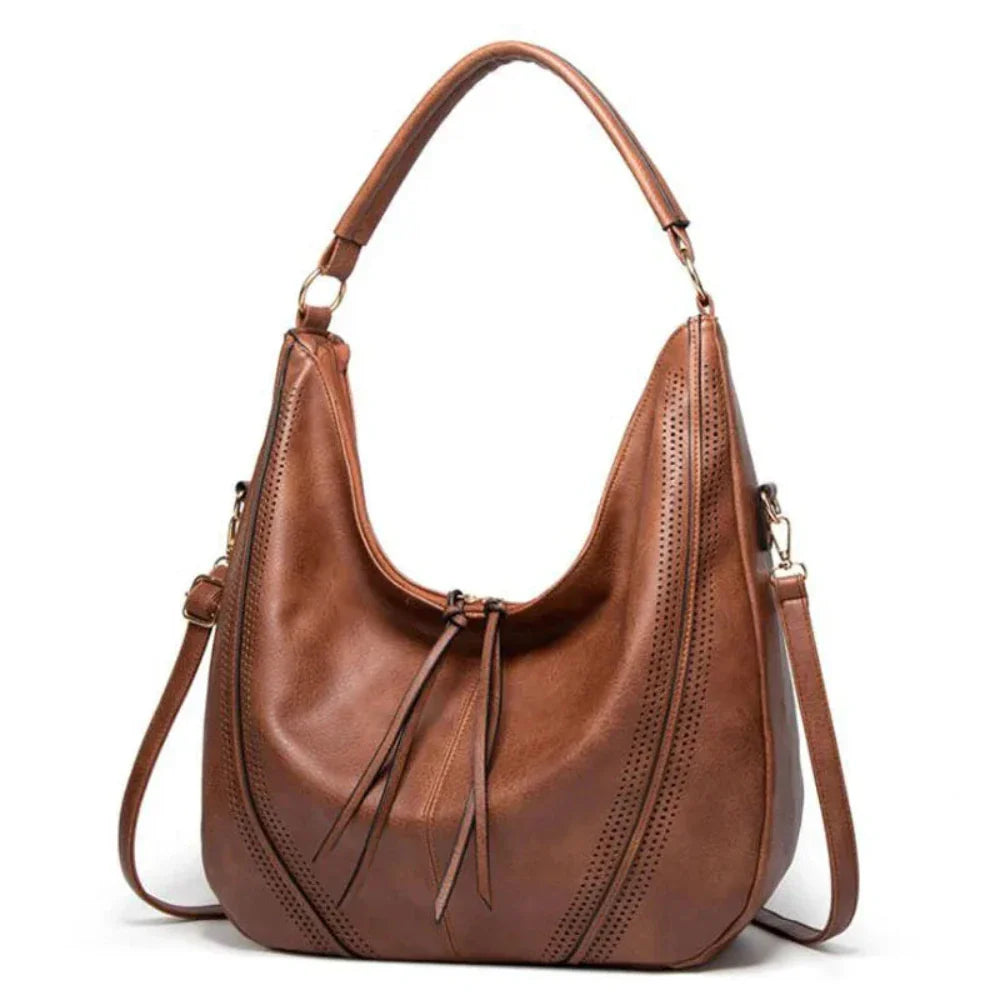 Sac à Épaule Femme en Cuir Vintage — Minerva | Polyvalence Classique