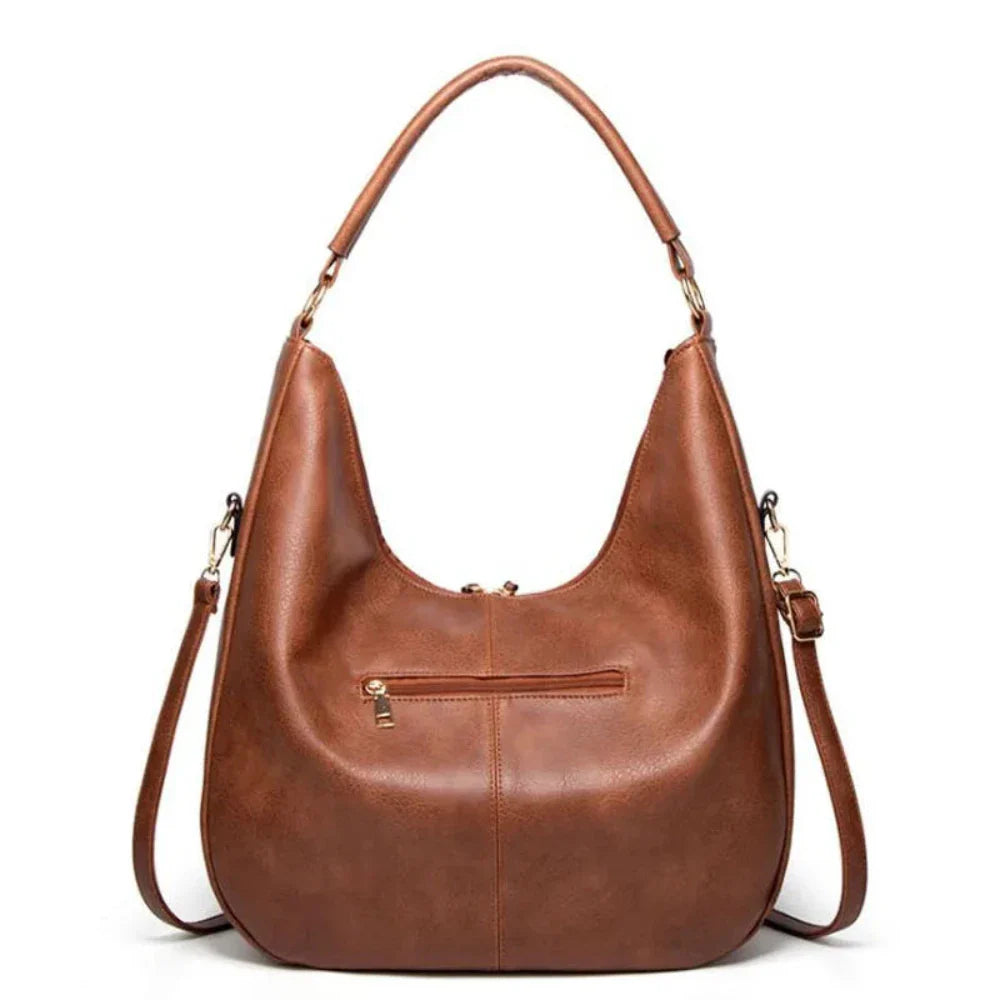 Sac à Épaule Femme en Cuir Vintage — Minerva | Polyvalence Classique