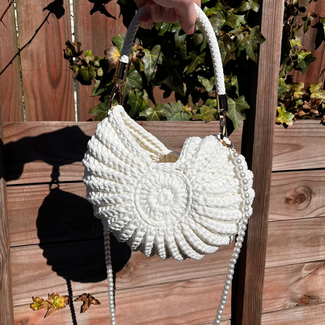 Sac Pochette Femme au Crochet Coquillage — Aphrodite | Plage Bohème
