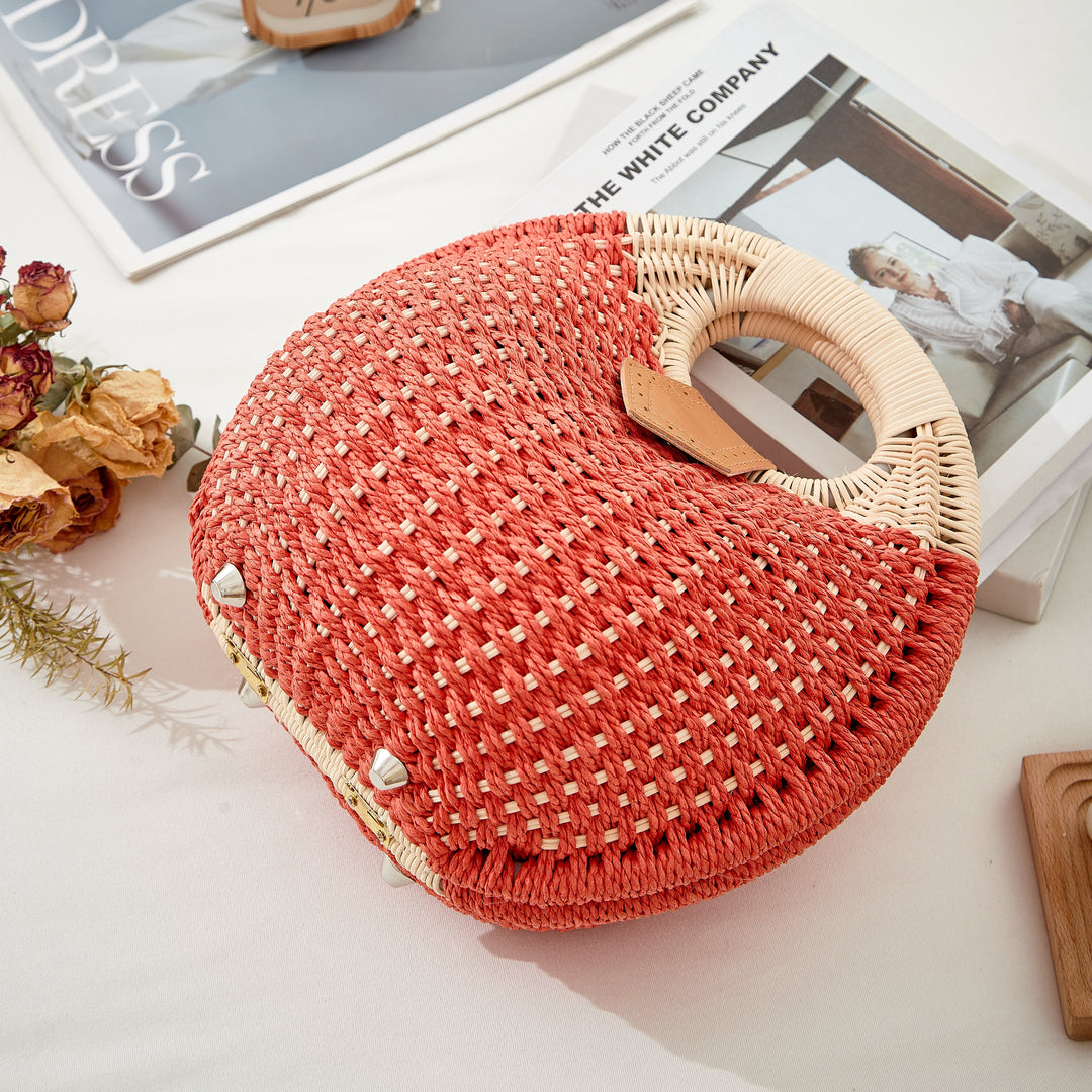 Panier Femme Tressé à la Main — Artémis | Sac Plage Naturel