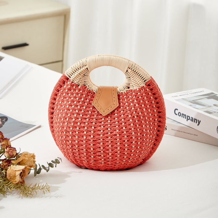 Panier Femme Tressé à la Main — Artémis | Sac Plage Naturel