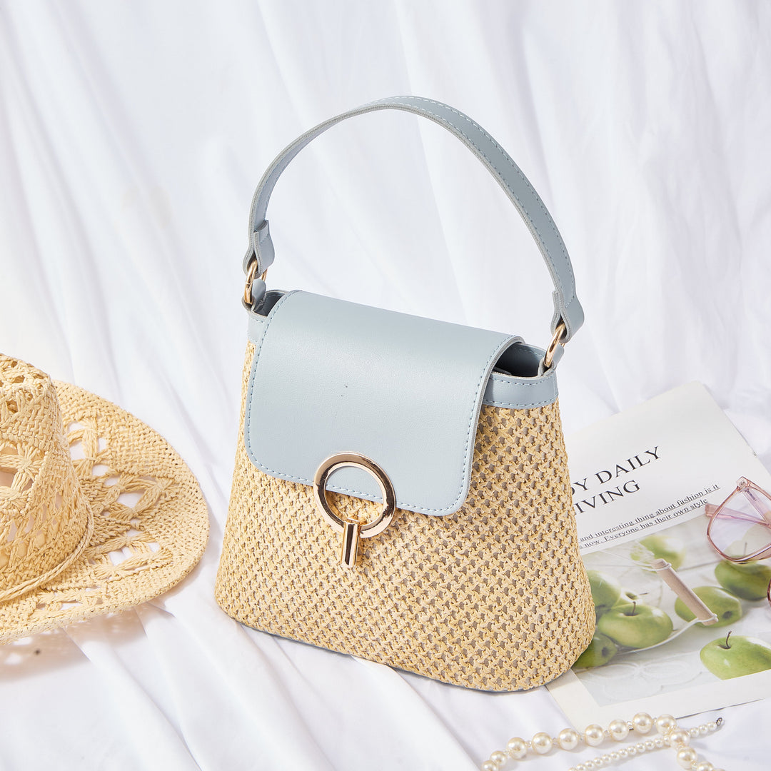 Sac Seau Femme en Paille Tressée — Théa | Été Bohème