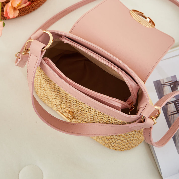 Sac Seau Femme en Paille Tressée — Théa | Été Bohème