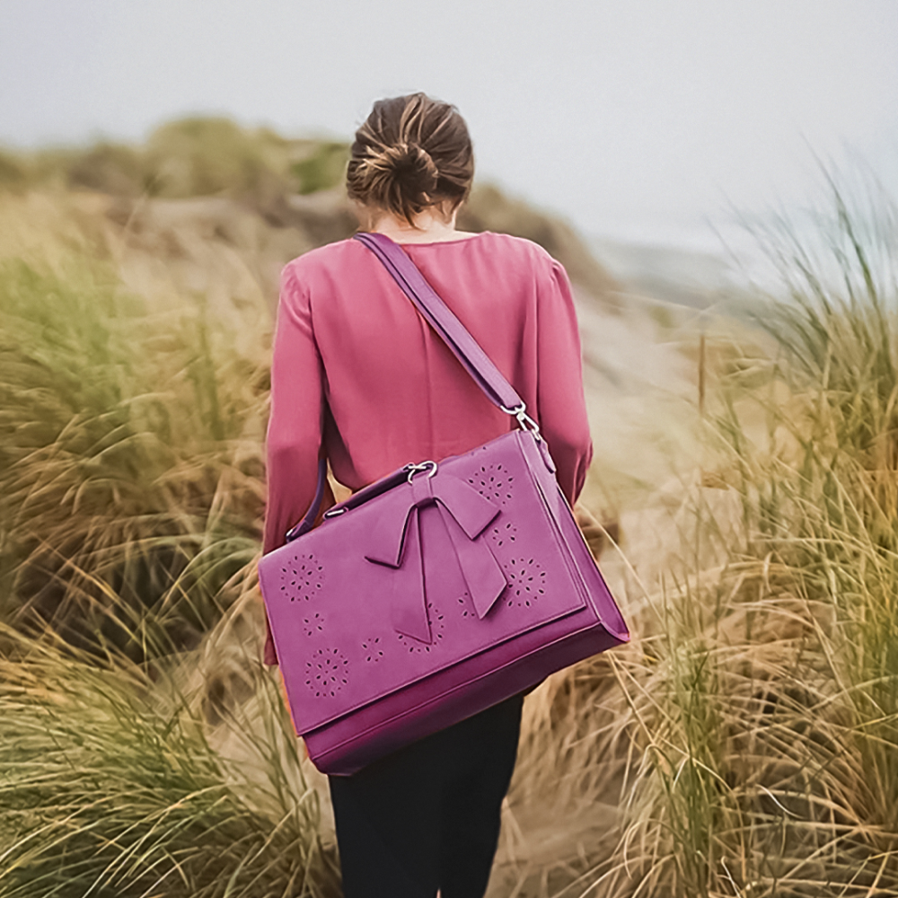 Sac à Épaule Femme en Cuir Chic — Nœud Papillon Élégant