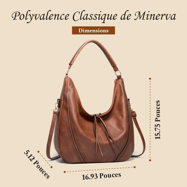 Sac à Épaule Femme en Cuir Vintage — Minerva | Polyvalence Classique