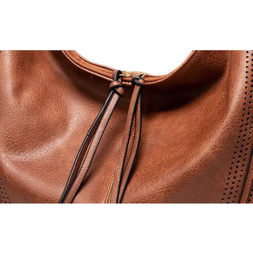 Sac à Épaule Femme en Cuir Vintage — Minerva | Polyvalence Classique
