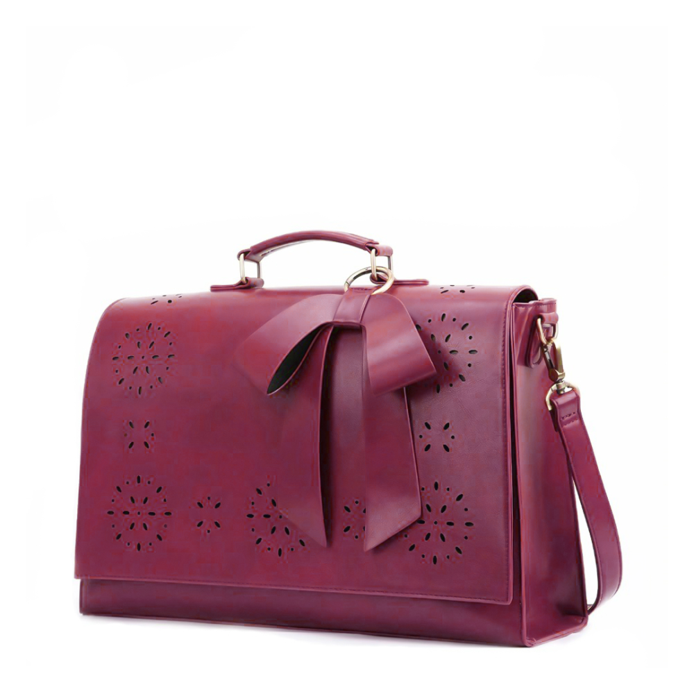 Sac à Épaule Femme en Cuir Chic — Nœud Papillon Élégant
